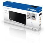 Concept KS4010, konvektor sklenený s montážou na stenu a diaľkovým ovládaním, čierny