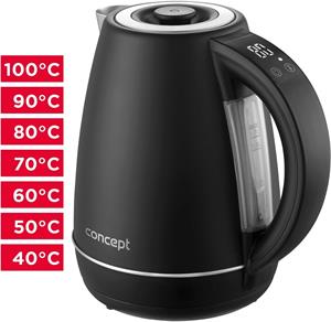 Concept RK3355, rýchlovarná kanvica s reguláciou teploty, 1,7 l