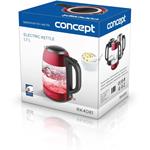 Concept RK4081, rýchlovarná kanvica sklenená 1,7 l, červená