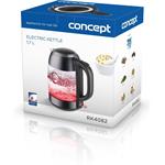 Concept RK4082, rýchlovarná kanvica sklenená, 1,7 l, tmavý nerez