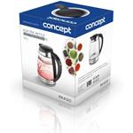 Concept RK4120, rýchlovarná kanvica sklenená s nastavením teplôt, 1,7 l