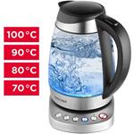 Concept RK4130, rýchlovarná kanvica sklenená s nastavením teplôt, 1,7 l