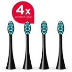 Concept ZK0073, náhradné hlavice k zubným kefkám PERFECT SMILE ZK701x, Sensitive Clean, 4 ks, čierne