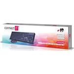 Conenct IT Combo, bezdrôtový set klávesnice a myšky, čierna