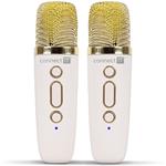 Connect IT 2Mic bezdrôtový mini party karaoke reproduktor + 2 x mikrofón, béžový, (rozbalené)