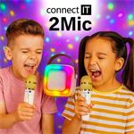 Connect IT 2Mic bezdrôtový mini party karaoke reproduktor + 2 x mikrofón, béžový, (rozbalené)