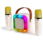 Connect IT 2Mic bezdrôtový mini party karaoke reproduktor + 2 x mikrofón, béžový