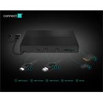 Connect IT 3v1 SlimDrive, externá CD/DVD mechanika a hub, USB-C/USB-A