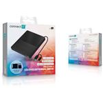 Connect IT 3v1 SlimDrive, externá CD/DVD mechanika a hub, USB-C/USB-A