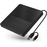 Connect IT 3v1 SlimDrive, externá CD/DVD mechanika a hub, USB-C/USB-A