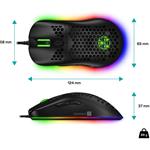 Connect IT Battle Air 2, profesionálna optická herná myš + SW, čierna