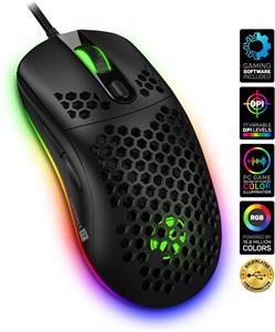 Connect IT Battle Air 2, profesionálna optická herná myš + SW, čierna