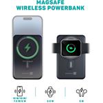 Connect IT bezdrôtová powerbanka USB-C/Lightning, 10000 mAh, sivá