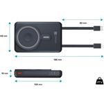 Connect IT bezdrôtová powerbanka USB-C/Lightning, 10000 mAh, sivá