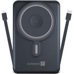 Connect IT bezdrôtová powerbanka USB-C/Lightning, 10000 mAh, sivá