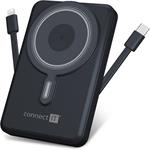 Connect IT bezdrôtová powerbanka USB-C/Lightning, 10000 mAh, sivá
