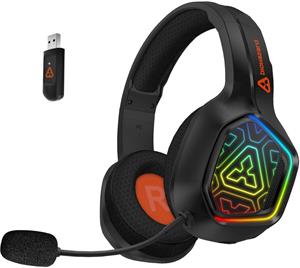 Connect IT Biohazard Blast, herné bezdrôtové slúchadlá s mikrofónom, čierne