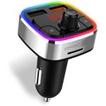 Connect IT CarRGB, bezdrôtový FM transmitter, 2xUSB+MicroSD, strieborný