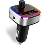 Connect IT CarRGB, bezdrôtový FM transmitter, 2xUSB+MicroSD, strieborný