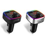 Connect IT CarRGB, bezdrôtový FM transmitter, 2xUSB+MicroSD, strieborný