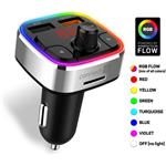 Connect IT CarRGB, bezdrôtový FM transmitter, 2xUSB+MicroSD, strieborný