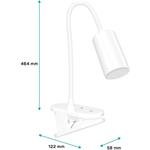 Connect IT Clip 2, stolná LED lampa s klipom, biela