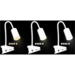 Connect IT Clip 2, stolná LED lampa s klipom, biela