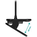 Connect IT Clip 2, stolná LED lampa s klipom, čierna