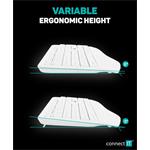 Connect IT Combo, bezdrôtová klávesnica + myš, CZ/SK, biela