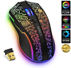 Connect IT Doodle 3, bezdrôtová herná myš, čierna