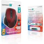 Connect IT Dual SmartSwitch, bezdrôtová myš, červená