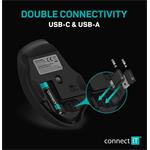 Connect IT Dual SmartSwitch, bezdrôtová myš, modrá