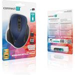 Connect IT Dual SmartSwitch, bezdrôtová myš, modrá