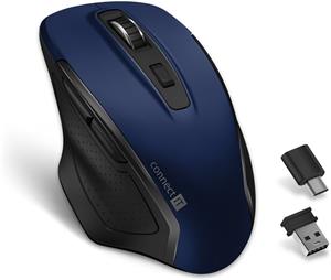 Connect IT Dual SmartSwitch, bezdrôtová myš, modrá