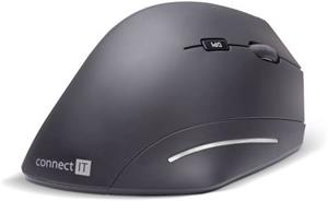 Connect IT ergonomická vertikálna myš, bezdrôtová, čierna