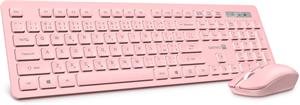 Connect IT FashionCombo2, bezdrôtová klávesnica a myš, ružová