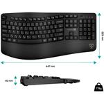 Connect IT For Health ergonomická klávesnica, CZ/SK, čierna