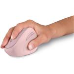 Connect IT For Health Ladies, ergonomická bezdrôtová vertikálna myš, ružová