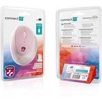 Connect IT For Health Ladies, ergonomická bezdrôtová vertikálna myš, ružová