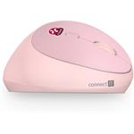 Connect IT For Health Ladies, ergonomická bezdrôtová vertikálna myš, ružová