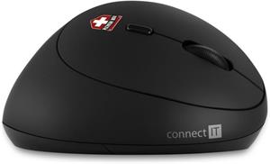 Connect IT For Health Ladies, ergonomická vertikálna myš, čierna