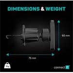 Connect IT InCarz 6Strong360 Pro, magnetický držiak do mriežky auta, čierny