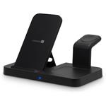Connect IT MultiCharge 3v1 bezdrôtová Qi nabíjačka pre Samsung, čierna