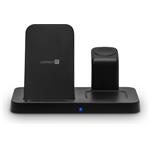 Connect IT MultiCharge 3v1 bezdrôtová Qi nabíjačka pre Samsung, čierna