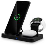 Connect IT MultiCharge 3v1 bezdrôtová Qi nabíjačka pre Samsung, čierna