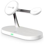 Connect IT MultiCharge 5 v 1 MagSafe, bezdrôtová nabíjačka, biela
