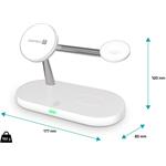 Connect IT MultiCharge 5 v 1 MagSafe, bezdrôtová nabíjačka, biela