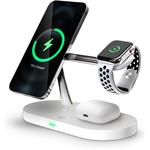 Connect IT MultiCharge 5 v 1 MagSafe, bezdrôtová nabíjačka, biela