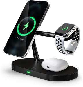 Connect IT MultiCharge 5 v 1 MagSafe, bezdrôtová nabíjačka, čierna