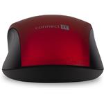 Connect IT Mute, bezdrôtová optická tichá myš, USB, červená